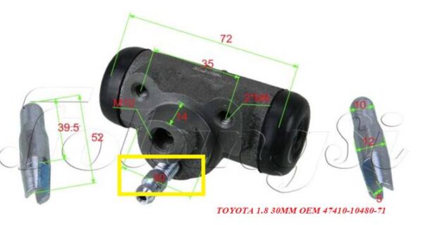 CILINDRO FREIO RODA 1.0-1.8T TOYOTA